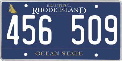 RI license plate 456509