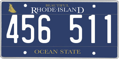 RI license plate 456511