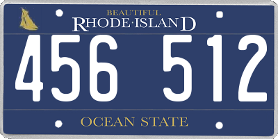 RI license plate 456512
