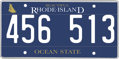 RI license plate 456513