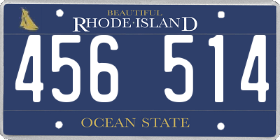 RI license plate 456514