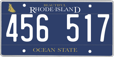 RI license plate 456517