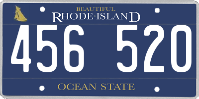 RI license plate 456520
