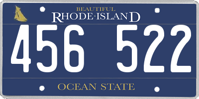 RI license plate 456522