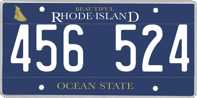 RI license plate 456524