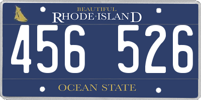 RI license plate 456526