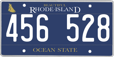 RI license plate 456528