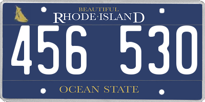 RI license plate 456530