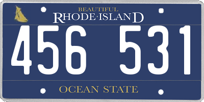 RI license plate 456531