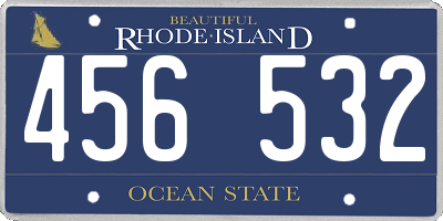 RI license plate 456532
