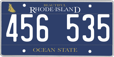 RI license plate 456535