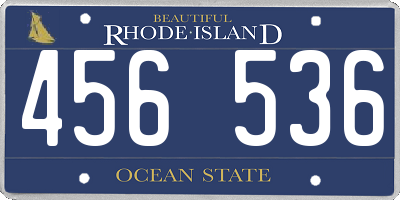 RI license plate 456536