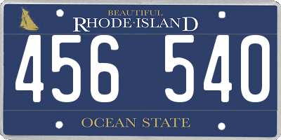 RI license plate 456540