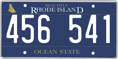 RI license plate 456541