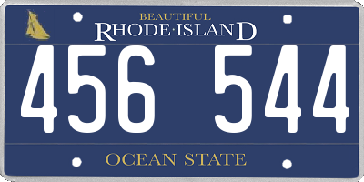 RI license plate 456544