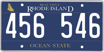 RI license plate 456546
