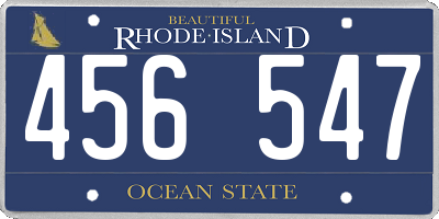RI license plate 456547