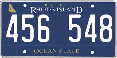 RI license plate 456548