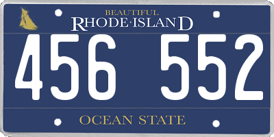 RI license plate 456552