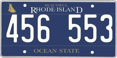 RI license plate 456553