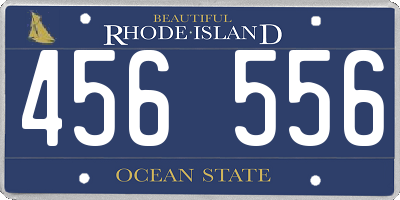 RI license plate 456556