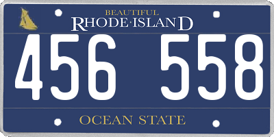 RI license plate 456558