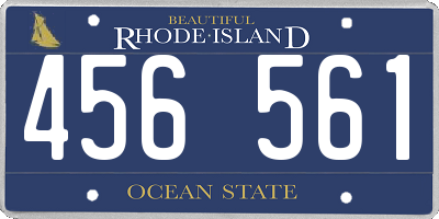 RI license plate 456561
