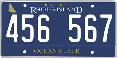 RI license plate 456567