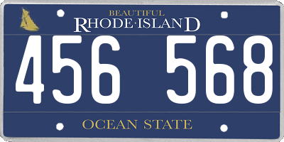 RI license plate 456568