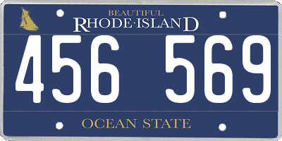 RI license plate 456569