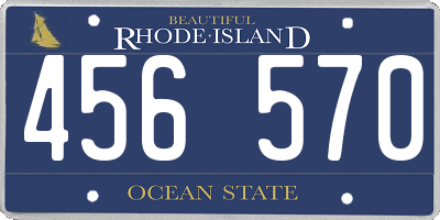 RI license plate 456570