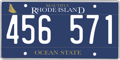 RI license plate 456571
