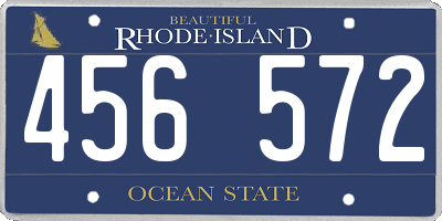 RI license plate 456572