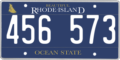 RI license plate 456573