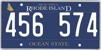 RI license plate 456574