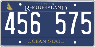 RI license plate 456575
