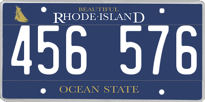 RI license plate 456576