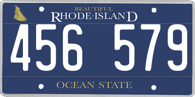RI license plate 456579