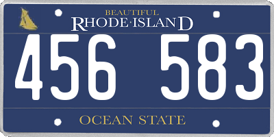 RI license plate 456583