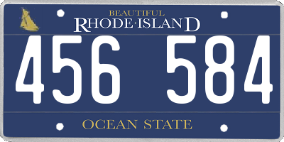 RI license plate 456584