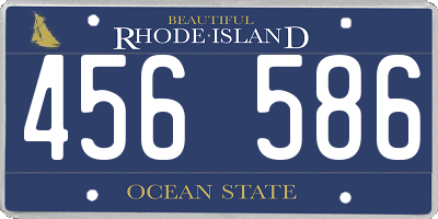 RI license plate 456586