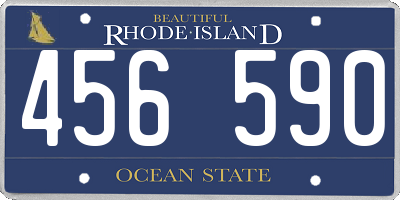 RI license plate 456590