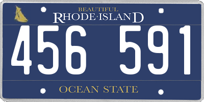RI license plate 456591