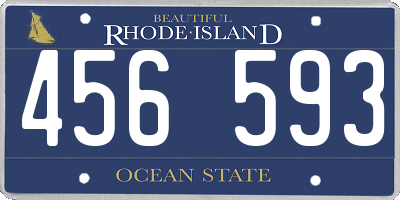 RI license plate 456593