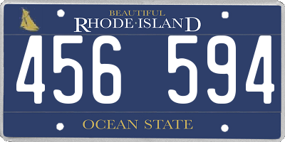 RI license plate 456594
