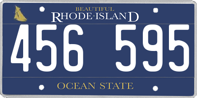 RI license plate 456595