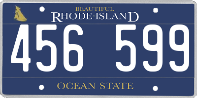 RI license plate 456599