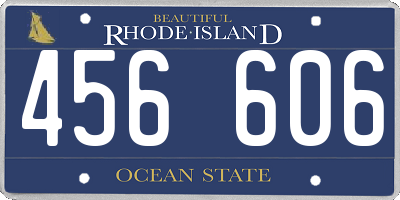 RI license plate 456606