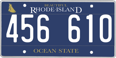 RI license plate 456610