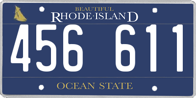 RI license plate 456611